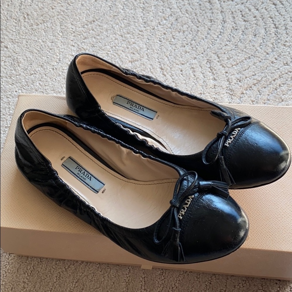 Prada Leather ballet flats